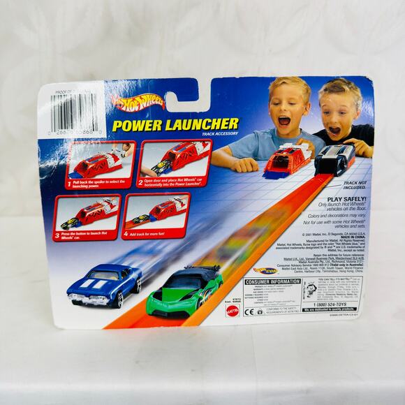 2001 Hot Wheels Yellow Power Launcher w/ Black Convertible Camaro - Picture 6 of 7